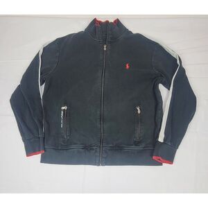 Polo Ralph Lauren Jacket‎ Men's L. Track Zip Up White Red Striped Heavyweight